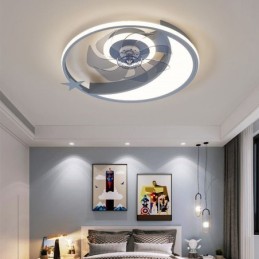 Moon Ceiling Fan Light Creativity Ceiling Lamp