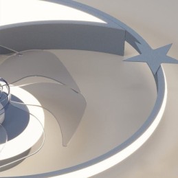 Moon Ceiling Fan Light Creativity Ceiling Lamp