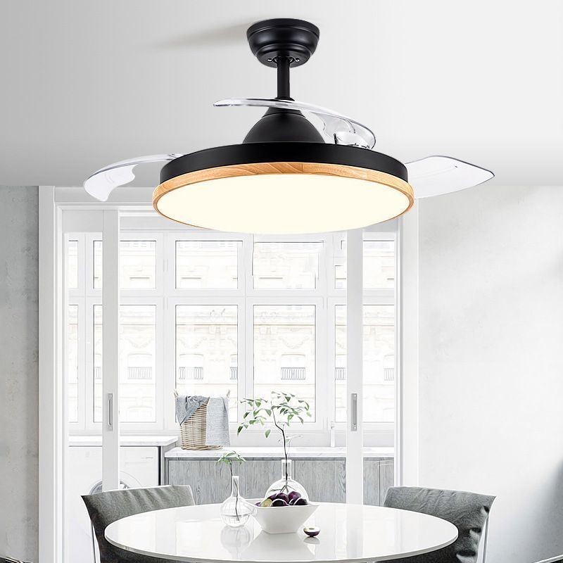 Modern Inverter Ceiling Fan Light Remote Control Ceiling Lamp Tricolor Dimming