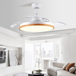 Modern Inverter Ceiling Fan Light Remote Control Ceiling Lamp Tricolor Dimming