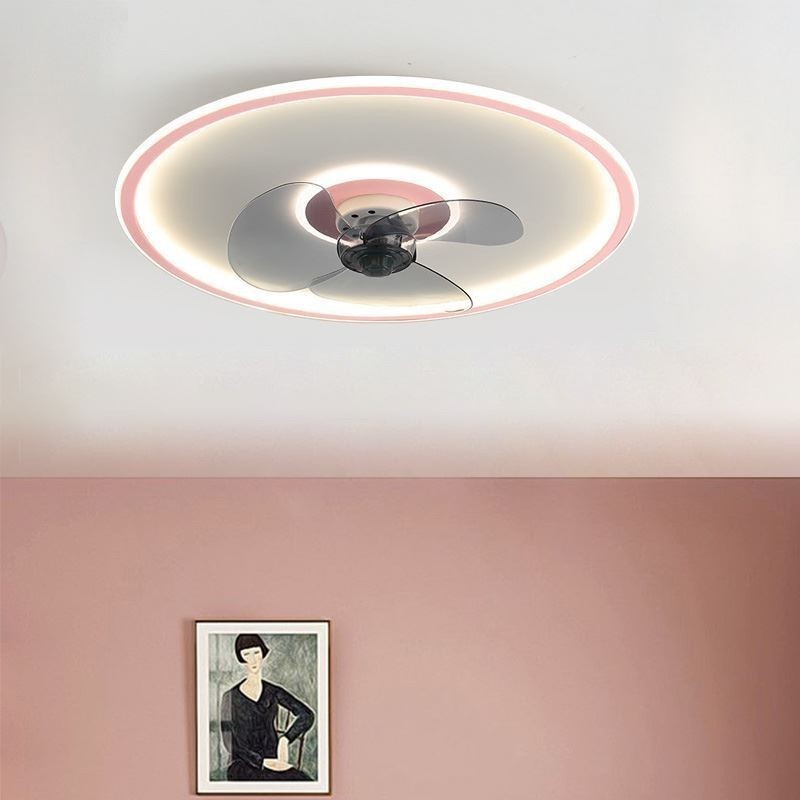 Macaron Ceiling Fan Light Remote Control Decor Ventilateur