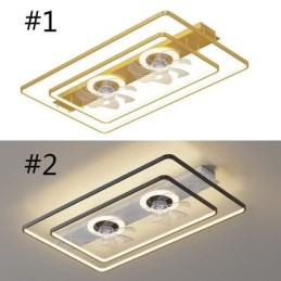 Modern Flush Mount Ceiling Fan With Lights Remote Control