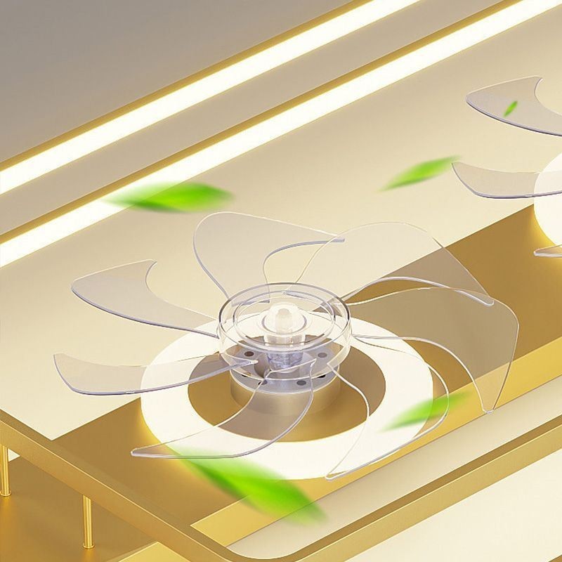 Modern Flush Mount Ceiling Fan With Lights Remote Control