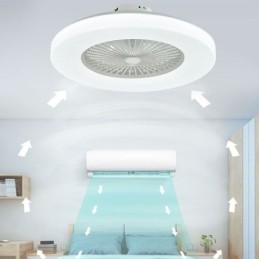 Fan Ceiling Light Trichromatic Dimming 3 Speed Remote Control