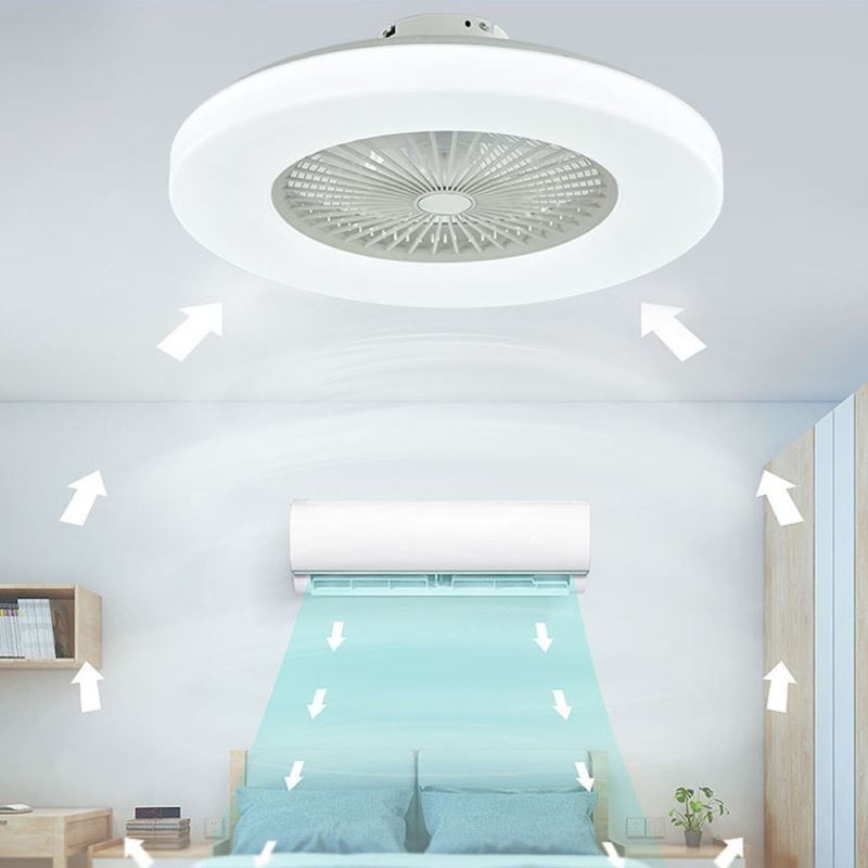 Fan Ceiling Light Trichromatic Dimming 3 Speed Remote Control
