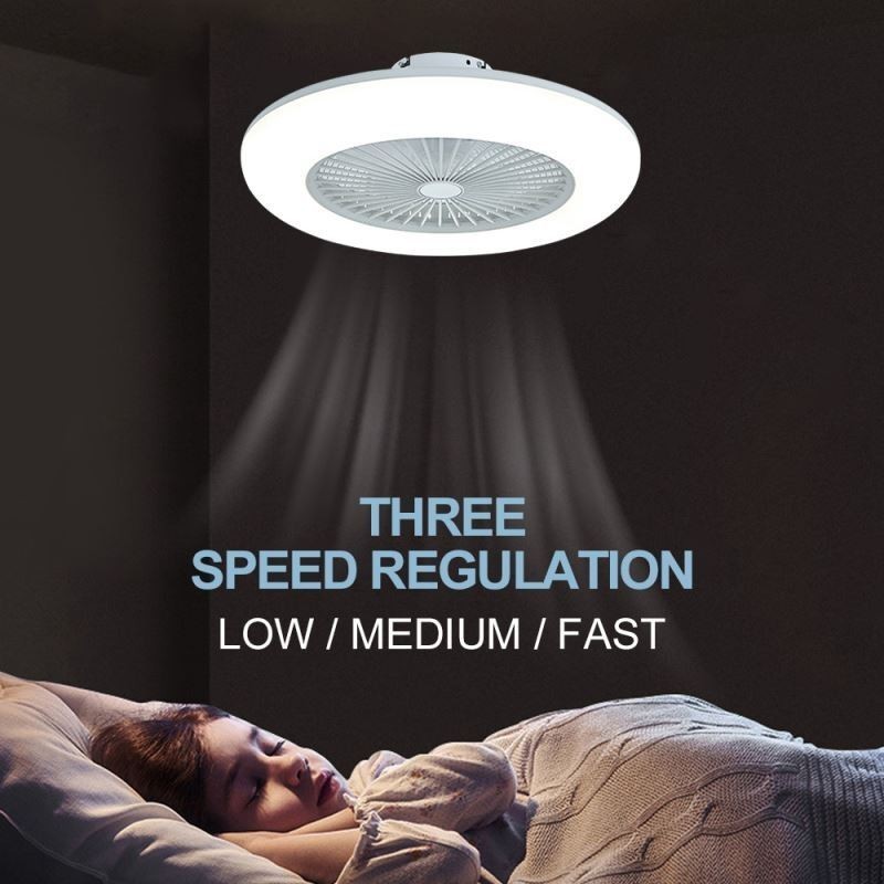 Fan Ceiling Light Trichromatic Dimming with Remote Control 3 Speed