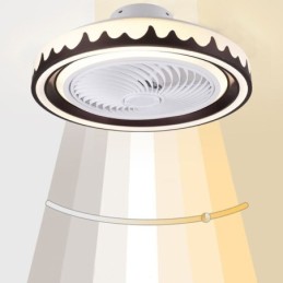 Round Fan Ceiling Light Fixture 3 Speed with Remote Control