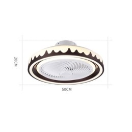 Round Fan Ceiling Light Fixture 3 Speed with Remote Control