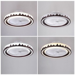 Round Fan Ceiling Light Fixture 3 Speed with Remote Control