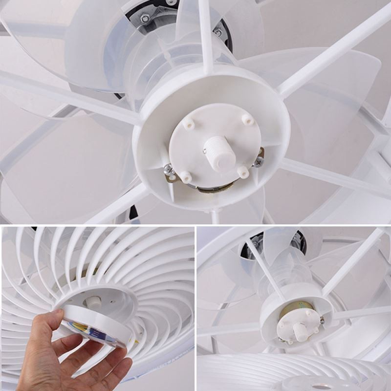 Round Fan Ceiling Light Fixture 3 Speed with Remote Control