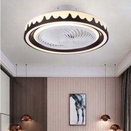 Round Fan Ceiling Light Fixture 3 Speed with Remote Control