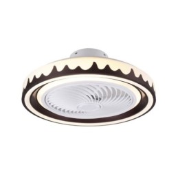 Round Fan Ceiling Light Fixture 3 Speed with Remote Control
