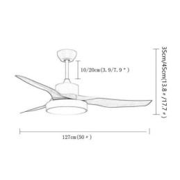 Ceiling Fan with Remote Control 3 Blades