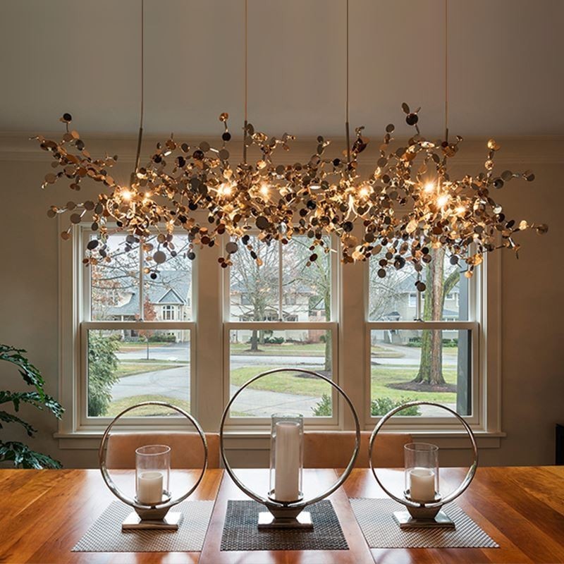 Modern Minimalist Chandelier Stainless Steel