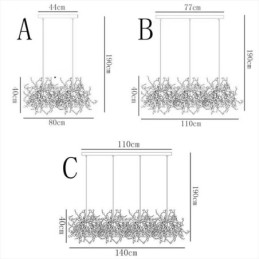 Modern Minimalist Chandelier Stainless Steel