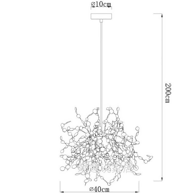 3 Lights Chandelier Light Stainless Steel Pendant Lighting Ceiling Light Fixture