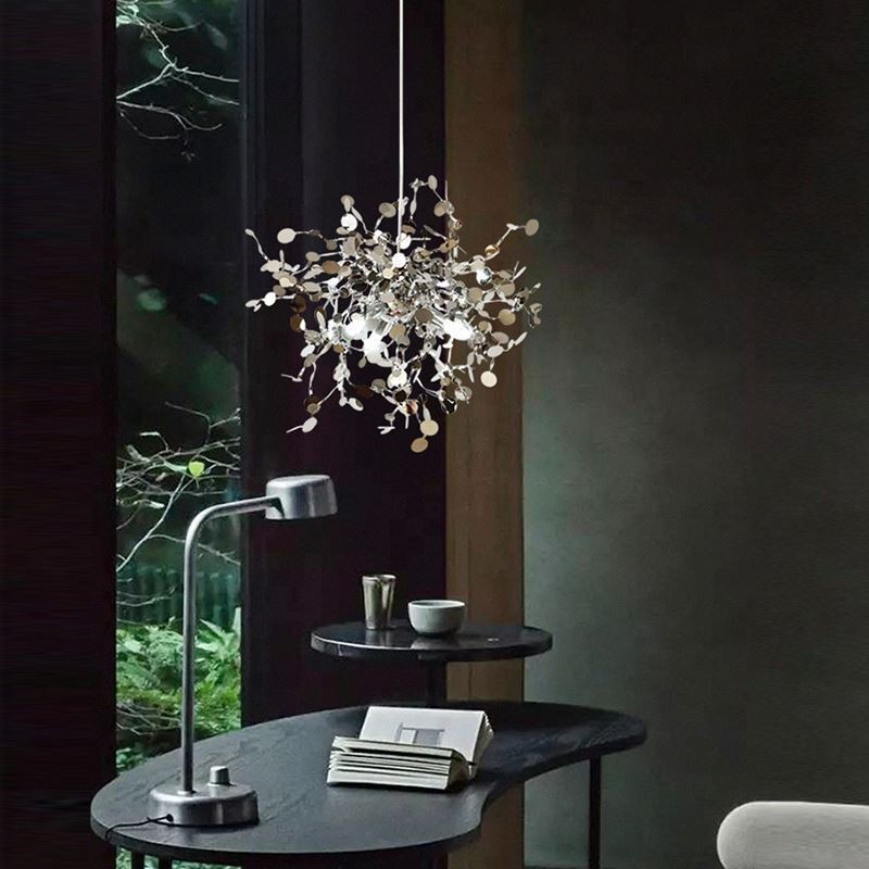 3 Lights Chandelier Light Stainless Steel Pendant Lighting Ceiling Light Fixture