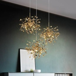Sequin Chandelier Stainless Steel Pendant Lighting Dining
