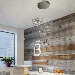 Sequin Chandelier Stainless Steel Pendant Lighting Dining