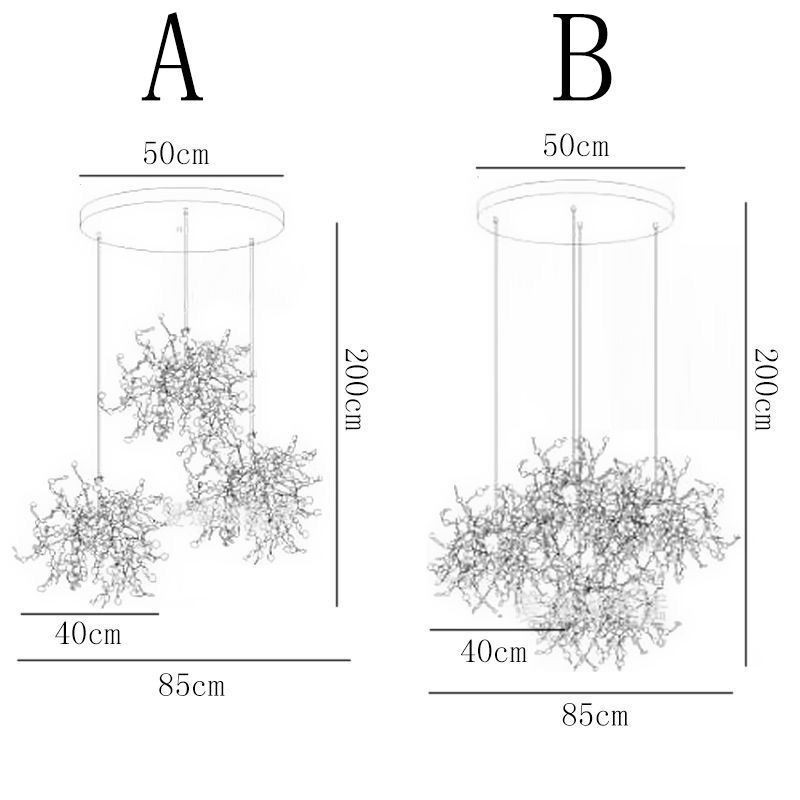 Sequin Chandelier Stainless Steel Pendant Lighting Dining