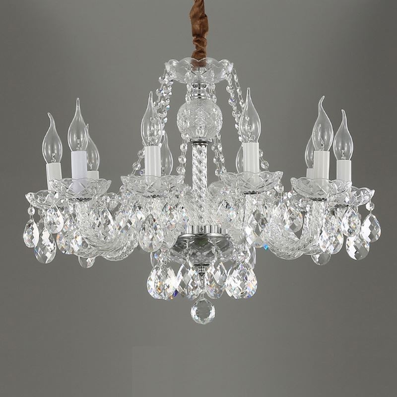 Transparent Crystal Chandelier European Luxury Decrative Ceiling Light