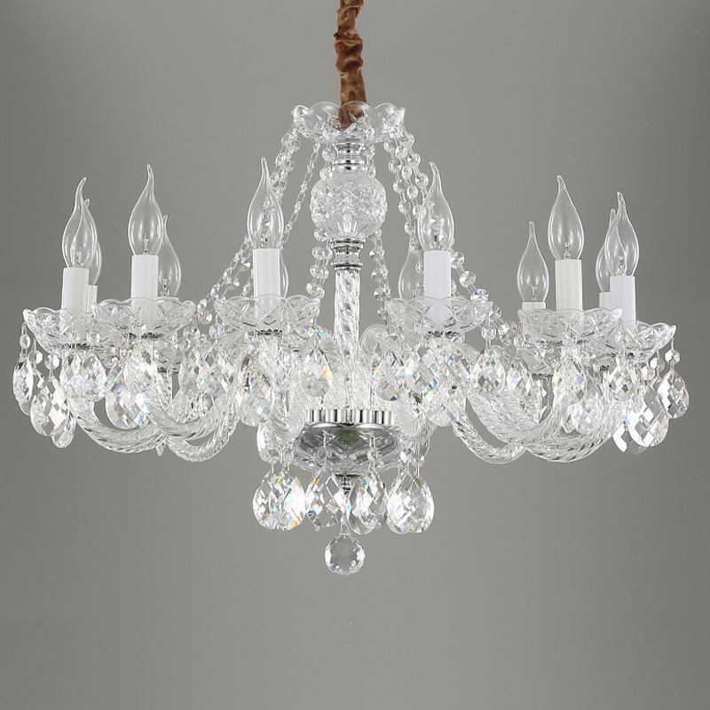 Transparent Crystal Chandelier European Luxury Decrative Ceiling Light