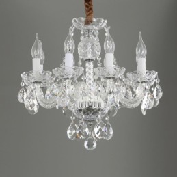 European Clear Crystal Chandelier Glass Light Body 8 Lights