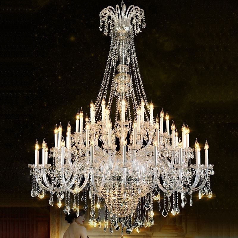 European Crystal Chandelier Crystal Decoration Ceiling Light With 65 Lights