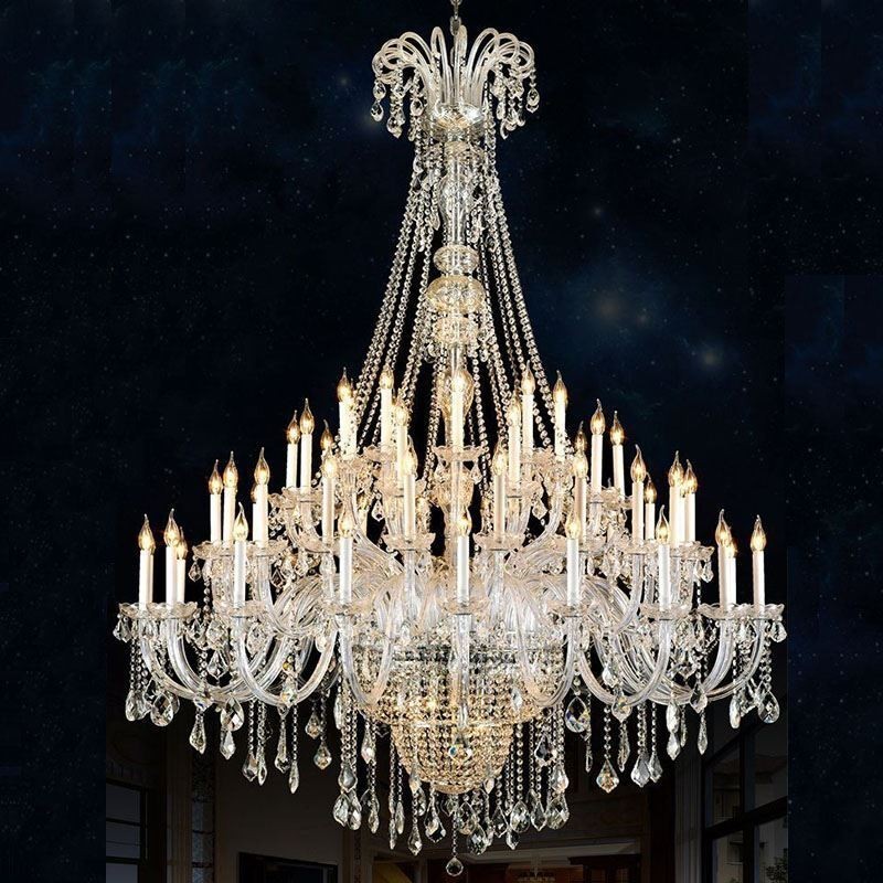 European Crystal Chandelier Crystal Decoration Ceiling Light With 65 Lights