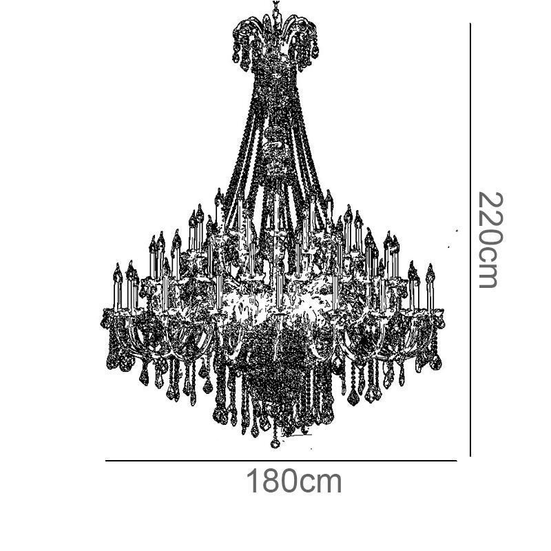 European Crystal Chandelier Crystal Decoration Ceiling Light With 65 Lights
