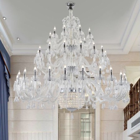 European Crystal Chandelier Decoration Ceiling Light With 50 Lights