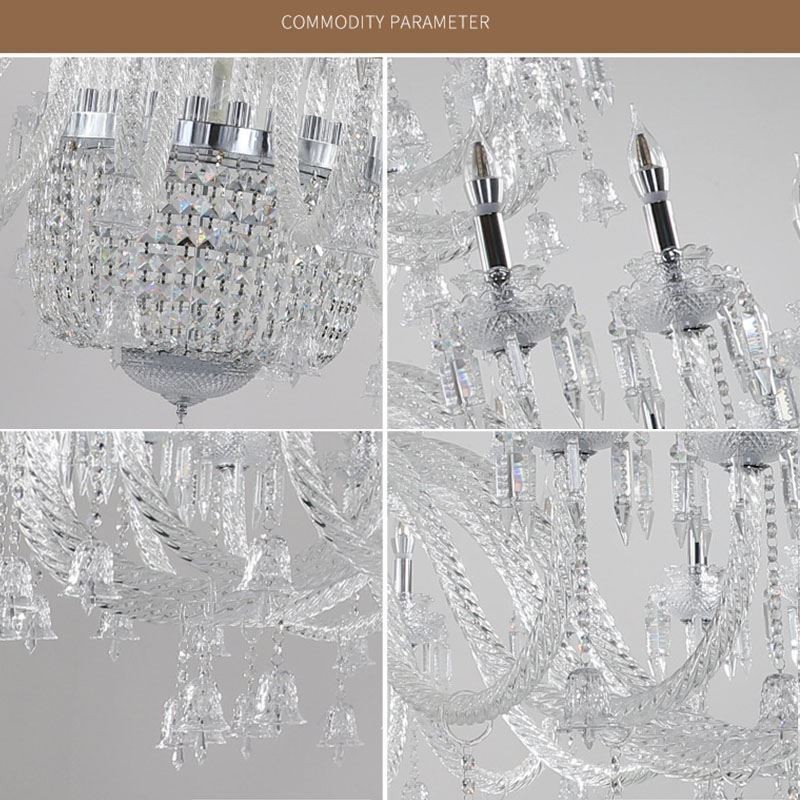 European Crystal Chandelier Decoration Ceiling Light With 50 Lights
