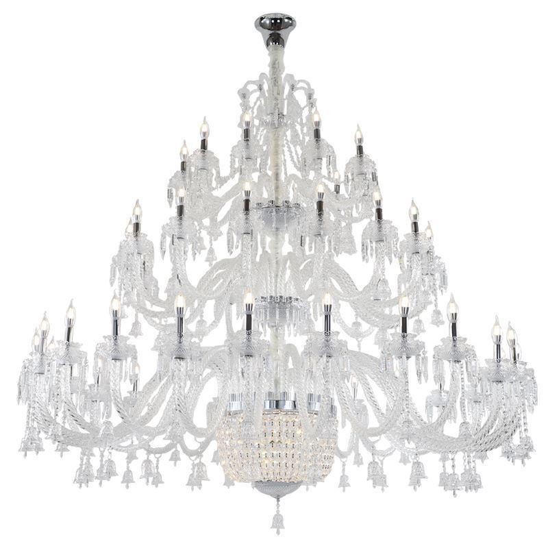 European Crystal Chandelier Decoration Ceiling Light With 50 Lights