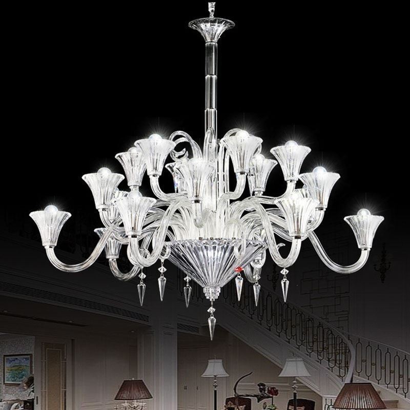 European Crystal Chandelier Decoration Ceiling Light With 18 Lights