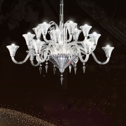 European Crystal Chandelier Decoration Ceiling Light With 18 Lights