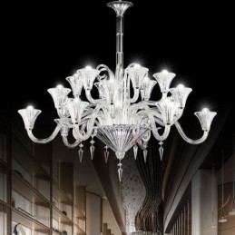 European Crystal Chandelier Decoration Ceiling Light With 18 Lights
