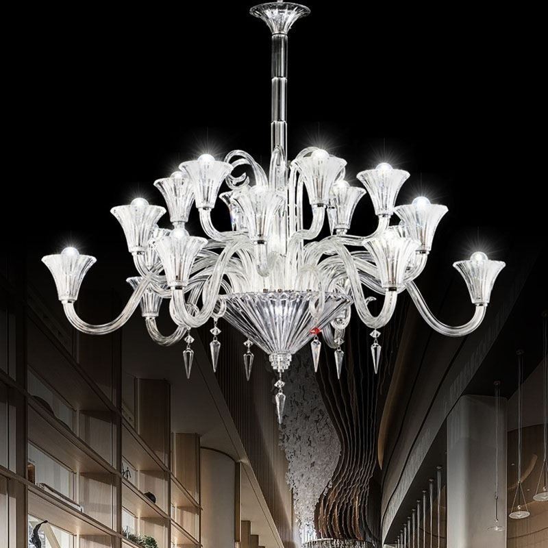 European Crystal Chandelier Decoration Ceiling Light With 18 Lights
