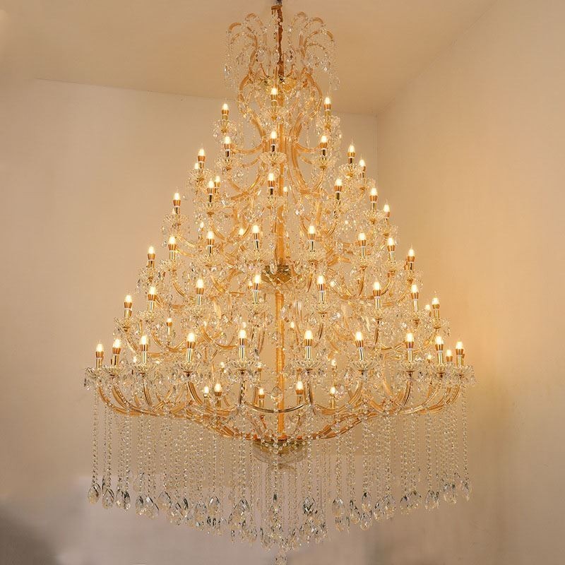 Luxury Crystal Chandelier Decoration Ceiling Light With 96 Lights