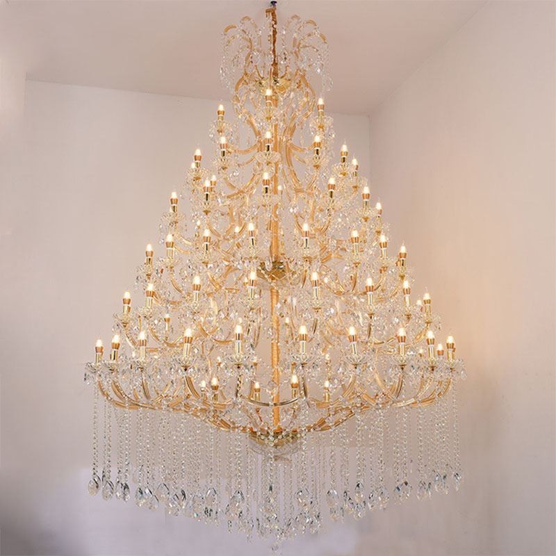 Luxury Crystal Chandelier Decoration Ceiling Light With 96 Lights