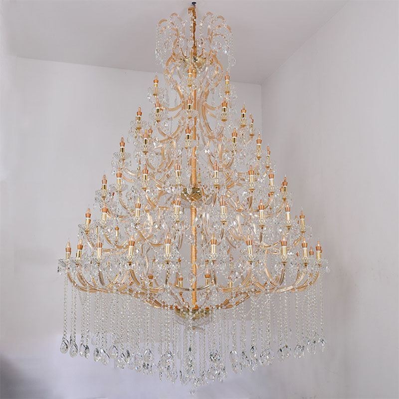 Luxury Crystal Chandelier Decoration Ceiling Light With 96 Lights