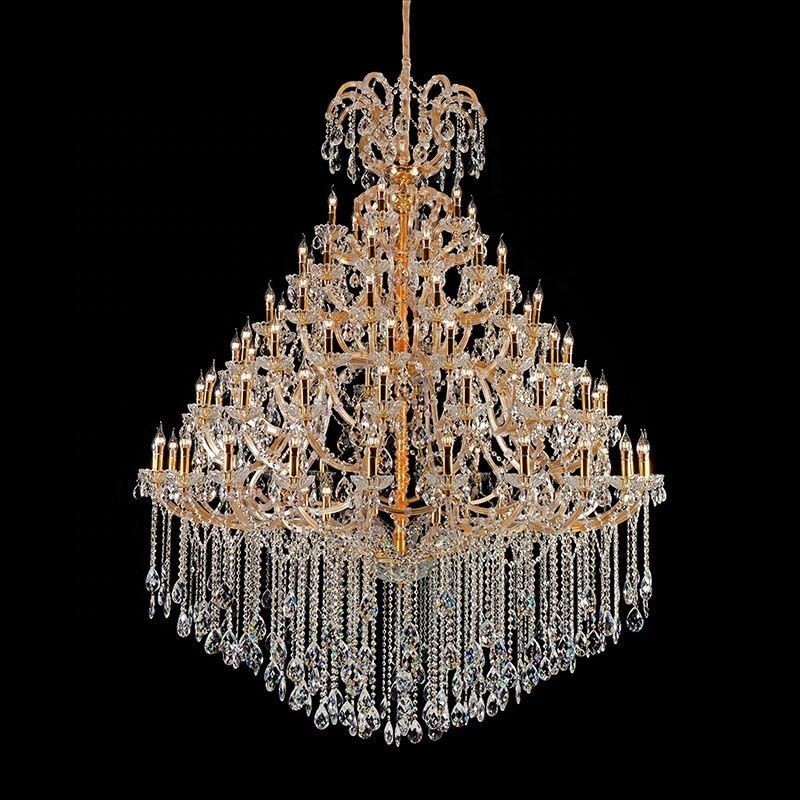 Luxury Crystal Chandelier Decoration Ceiling Light With 96 Lights