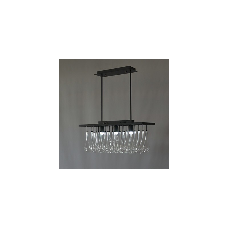 Modern Contemporary Crystal Painting Metal Chandelier