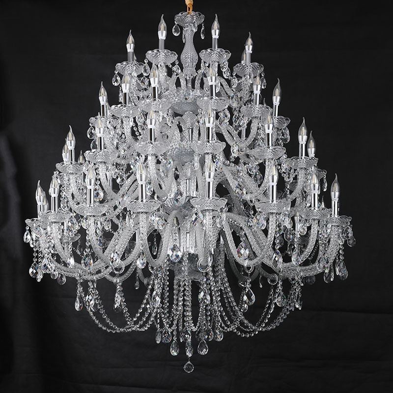 European Crystal Chandelier Ceiling Light With 53 Lights
