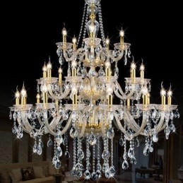 Luxury Crystal Chandelier Decoration Ceiling Light With 32 Lights
