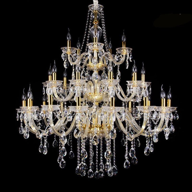 Luxury Crystal Chandelier Decoration Ceiling Light With 32 Lights