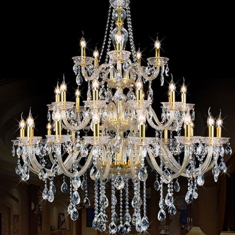 Luxury Crystal Chandelier Decoration Ceiling Light With 32 Lights
