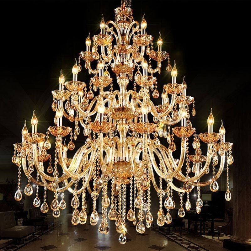 European Crystal Chandelier Luxury Ceiling Light With 30 Lights