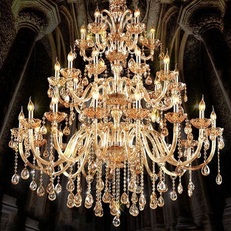 European Crystal Chandelier Luxury Ceiling Light With 30 Lights
