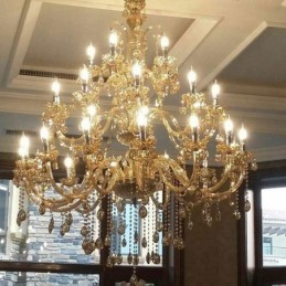 European Crystal Chandelier Luxury Ceiling Light With 30 Lights