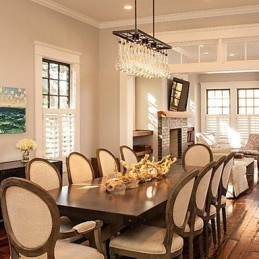 Modern Contemporary Crystal Painting Metal Chandelier